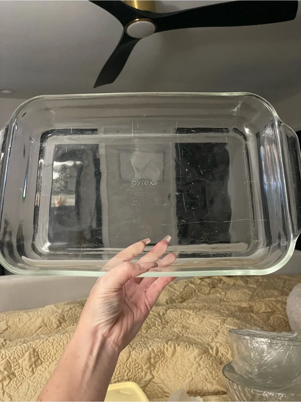 Vintage Pyrex Clear Glass Rectangular Baking Dish - Transparent Glass